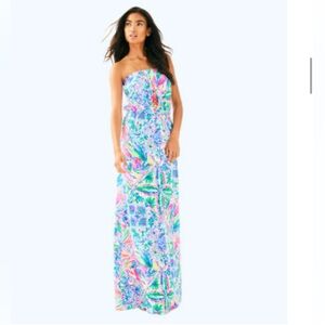 Lilly Pulitzer Marlisa Maxi Dress in Multi Dancing On The Deck (color)